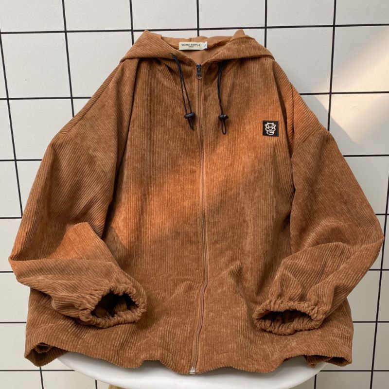 Áo Khoác Nữ Form Rộng Thêu Logo Bò Sữa COW Vải Nhung Gân Phong Cách Ulzzang – | BigBuy360 - bigbuy360.vn