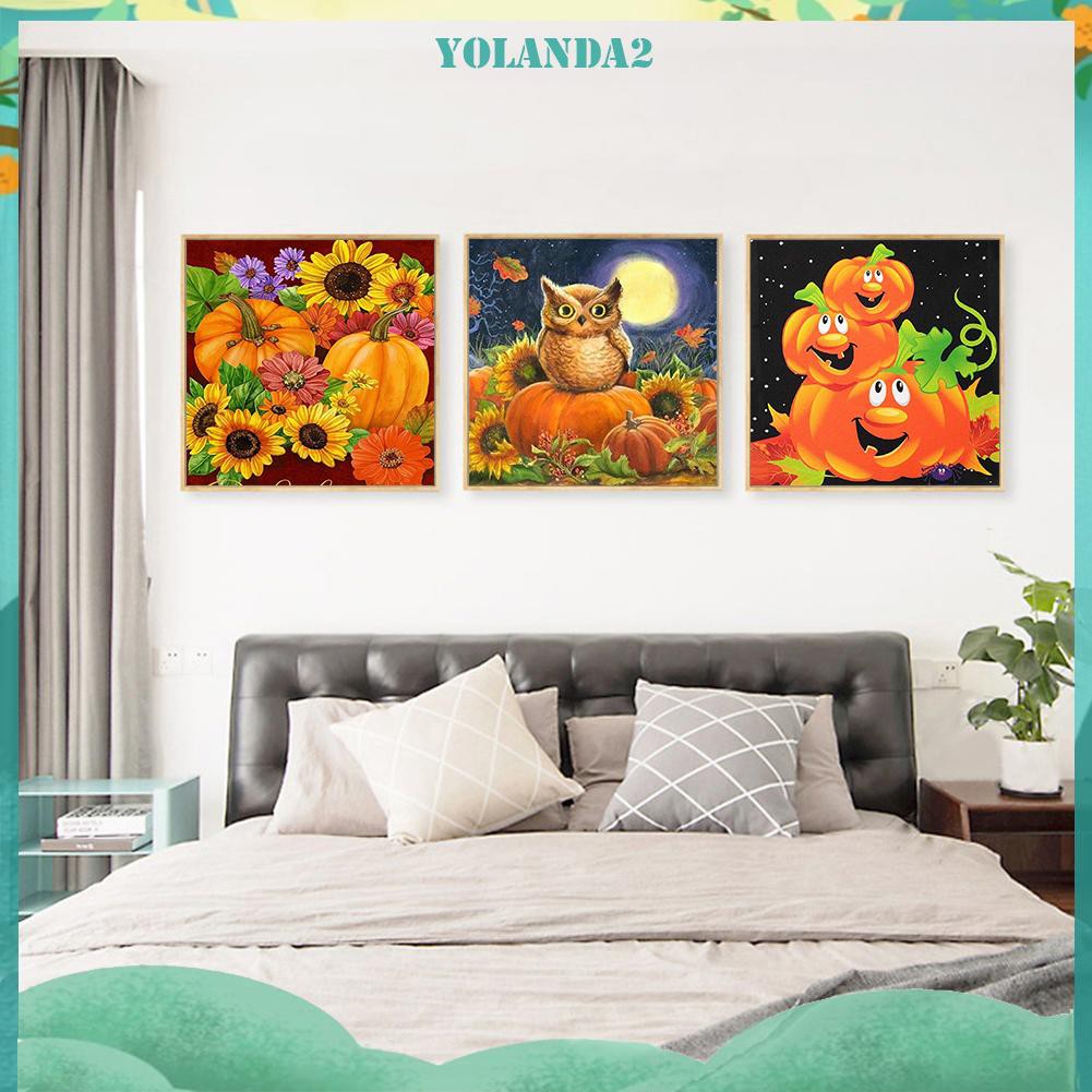 Tranh Đính Đá 5d Tự Làm Hình Bí Ngô Halloween