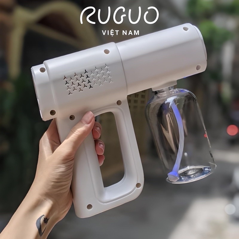 Súng Phun Khử Khuẩn Tia UV Công Suất Mạnh Mẽ Với 2 Tốc Độ Phun Tùy Chỉnh, Khoảng Cách Phun Xa Lên Đến 1.5m