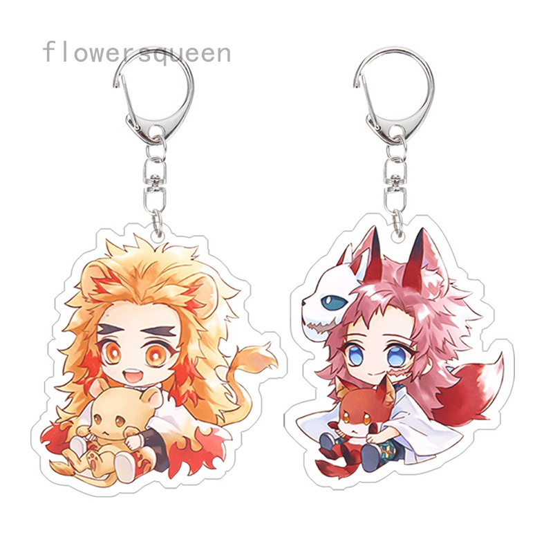 flowersqueen Móc khóa hình nhân vật anime dễ thương