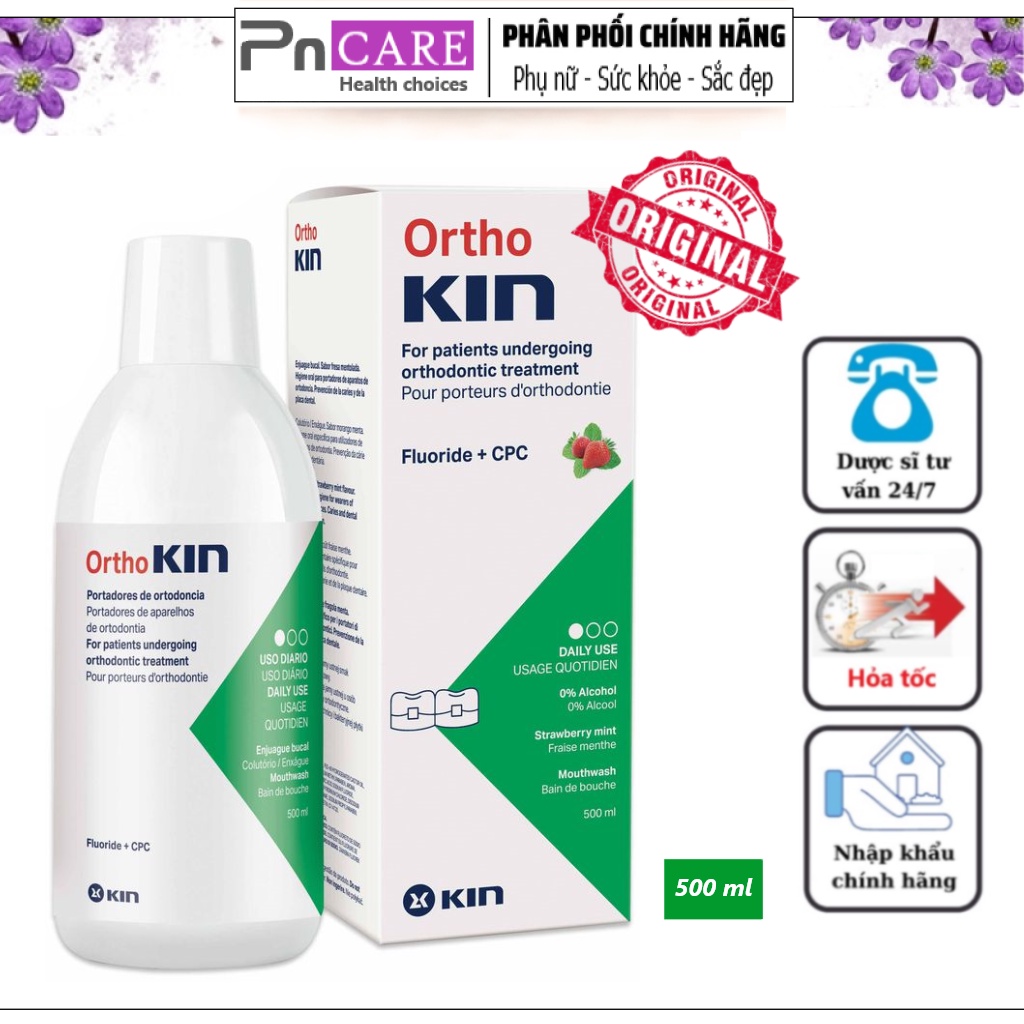 PnCARE | Nước Súc Miệng Cho Răng Niềng Ortho Kin ® 500ML -