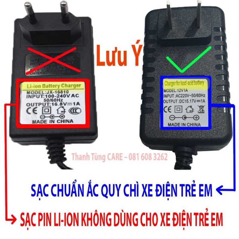 Sạc Xe Điện Trẻ Em 12V - Sạc Ôtô,Xe máy điện trẻ em 12V-1000ma tự ngắt khi sạc đầy