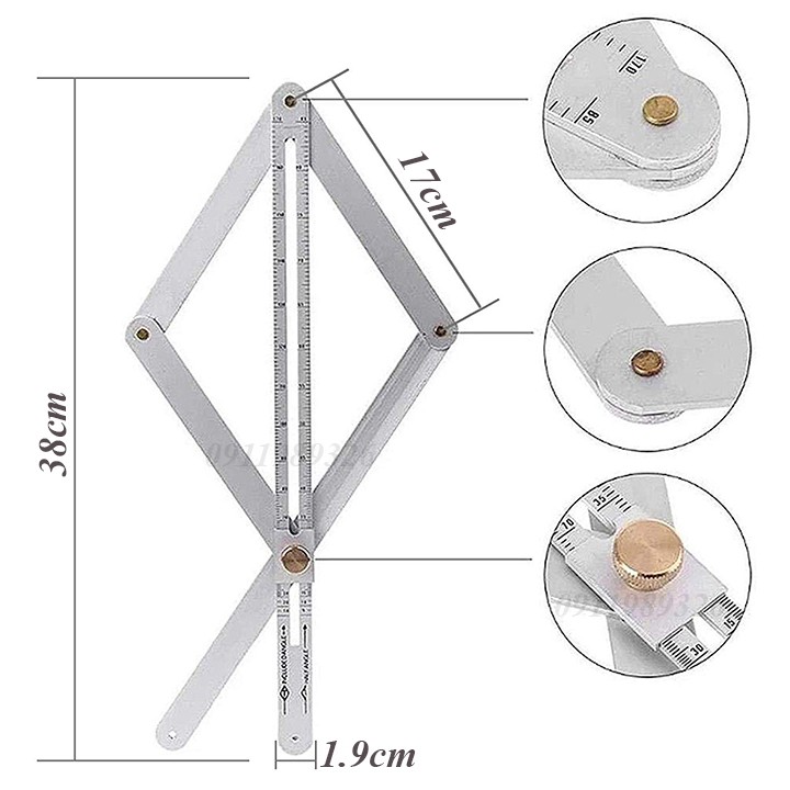 Thước đo góc độ ❤️FREESHIP❤️ thước ke góc vuông ke góc âm