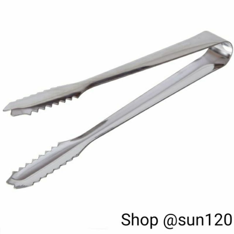 Kẹp inox gắp đá gắp thịt phân loại to dày