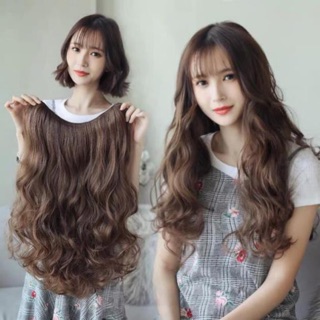Tóc giả nửa đầu ❤️FREESHIP❤️ Tóc kẹp xoăn V40 _ kèm ảnh thật