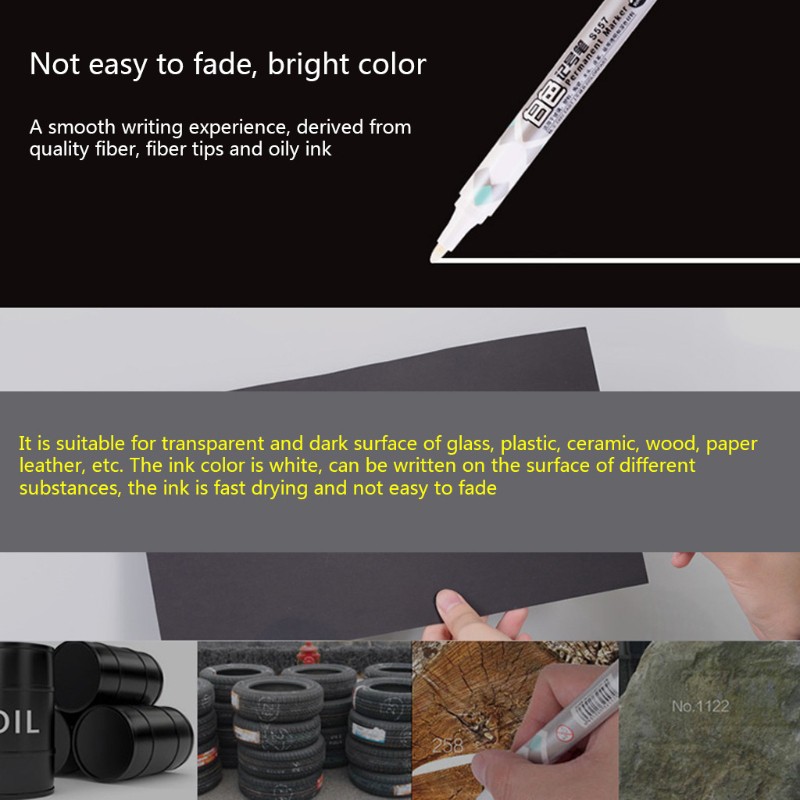 Bút Lông Màu Trắng Chống Thấm Nước