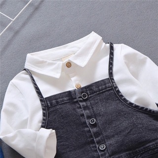 Set yếm jean bé trai