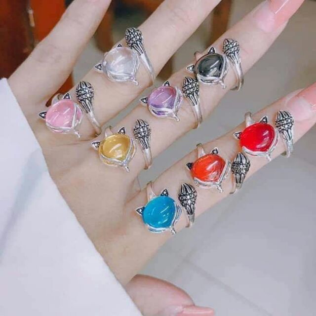 Nhẫn hồ li bạc 925