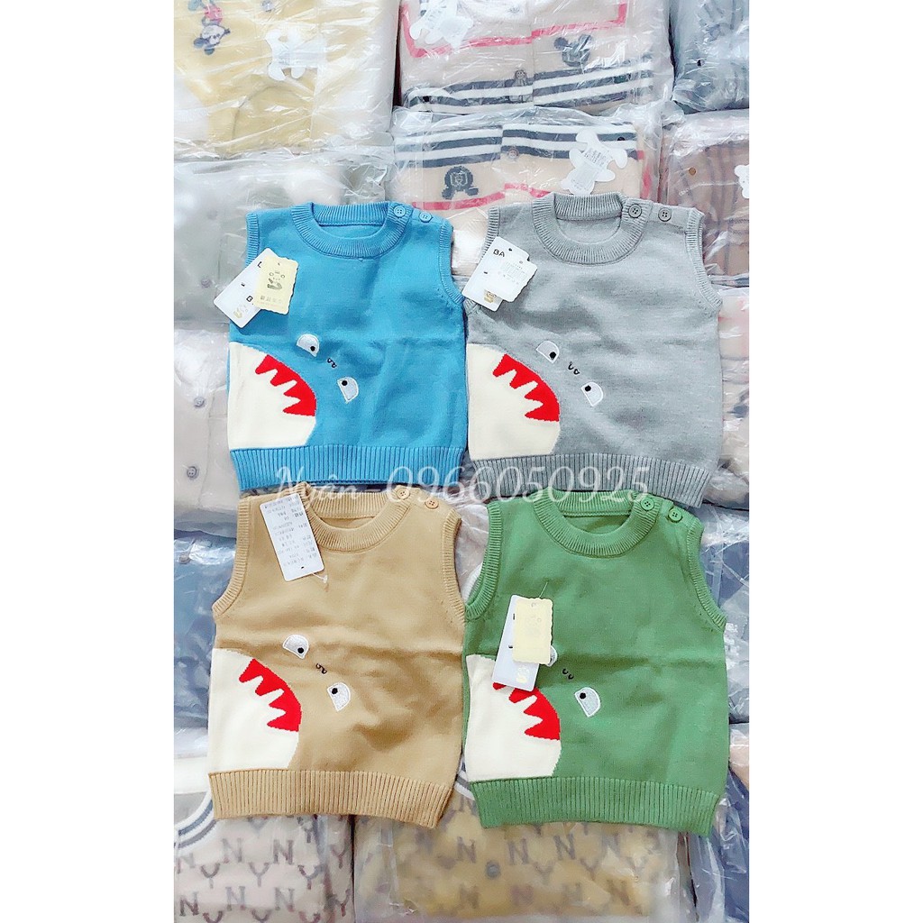 Áo Len Ghile Hình Khủng Long Bé Trai size 66-90(5-14kg)