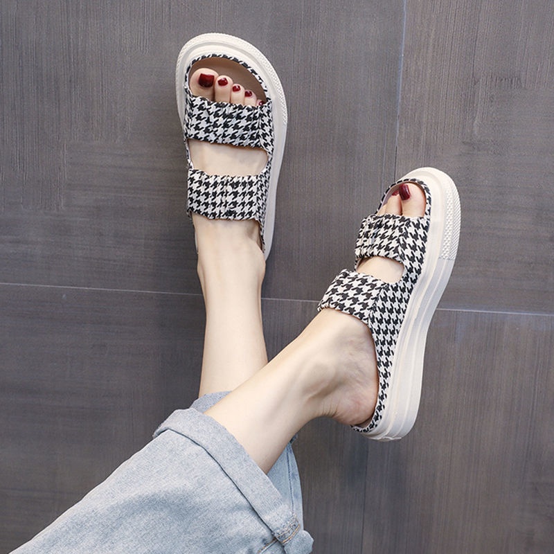 Giày Sandal Vải canvas Hở Ngón Thời Trang Cho Nữ