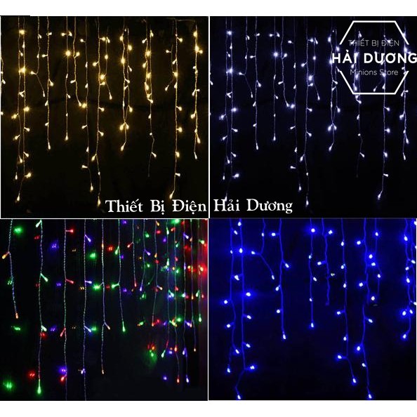 Đèn nháy thả rèm trang trí 8 chế độ DL456 Ngang 4,5 mét 19 dây thả xuống 40,50,60 cm Có đầu nối