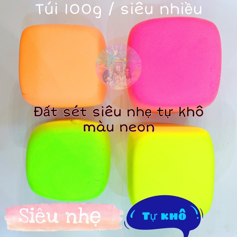 ĐẤT SÉT TỰ KHÔ MÀU NEON/100g