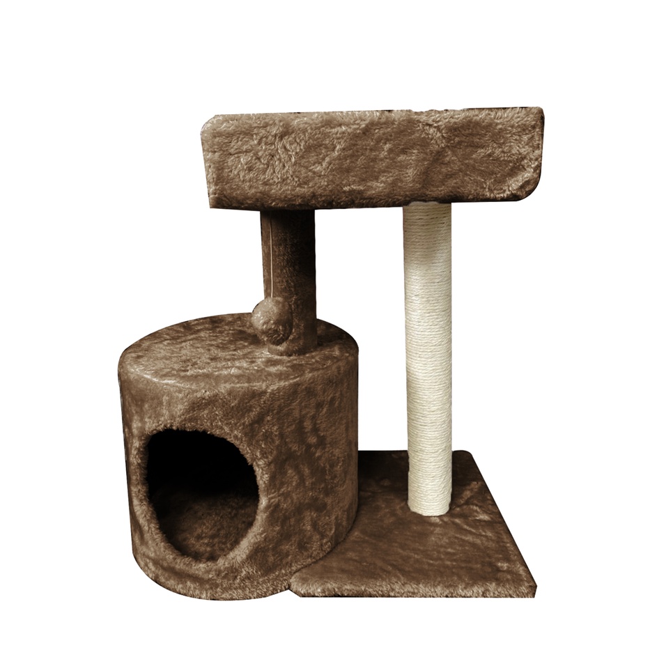 Cattree MIAO nhà cây kết hợp trụ cào móng cho mèo có nhà tròn 3 màu xinh xắn CT00033