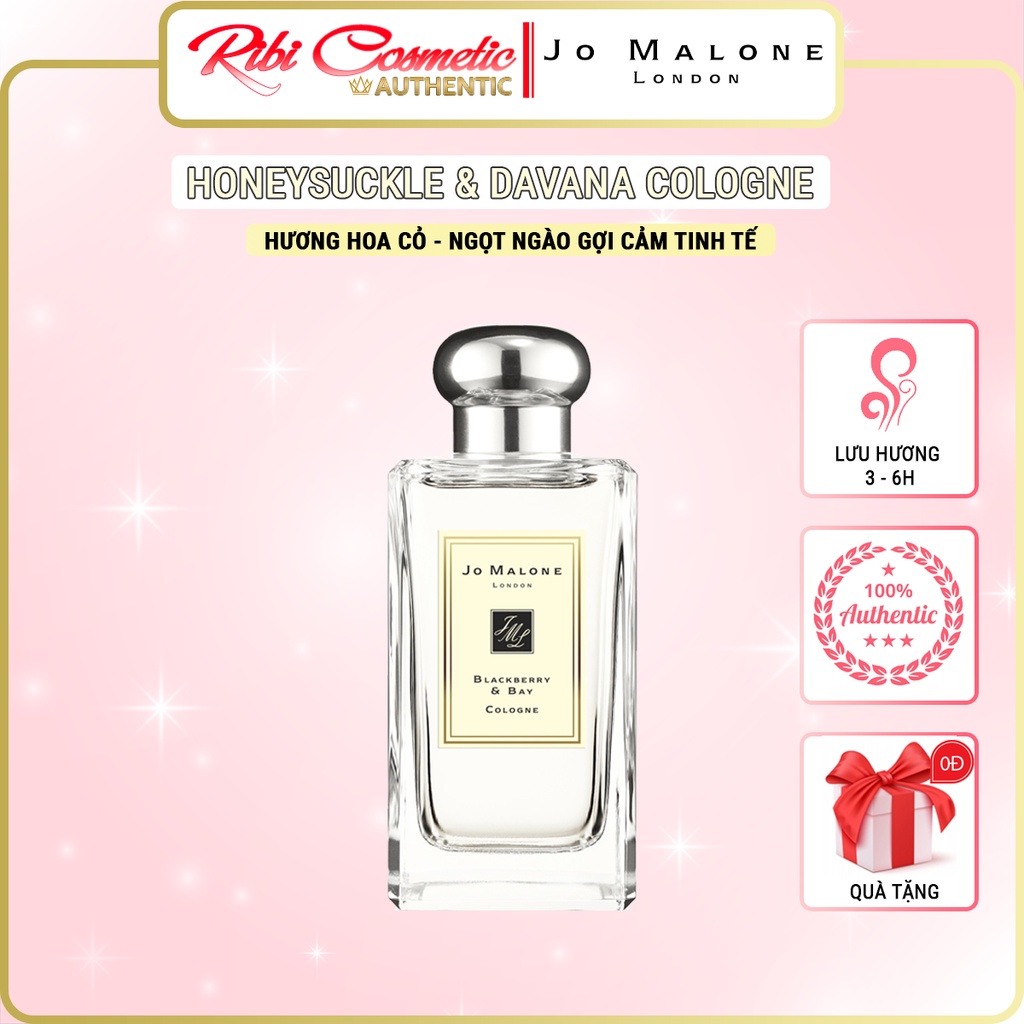 Nước Hoa nữ dầu thơm lâu Jo Malone Honeysuckle & Davana Cologne , lưu hương 6 - 8 giờ chính hãng 100% Ribi cosmetics . | BigBuy360 - bigbuy360.vn