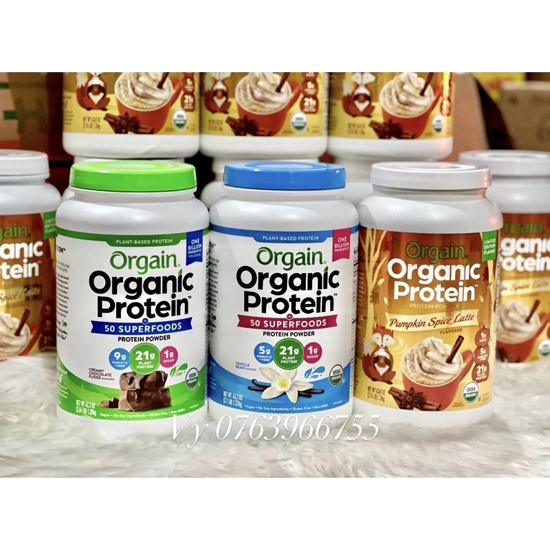 Bột Protein Hữu Cơ Orgain Organic Protein 1224g
