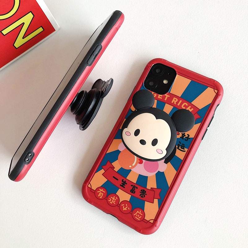 Giá đỡ điện thoại bằng silicon họa tiết hoạt hình dễ thương