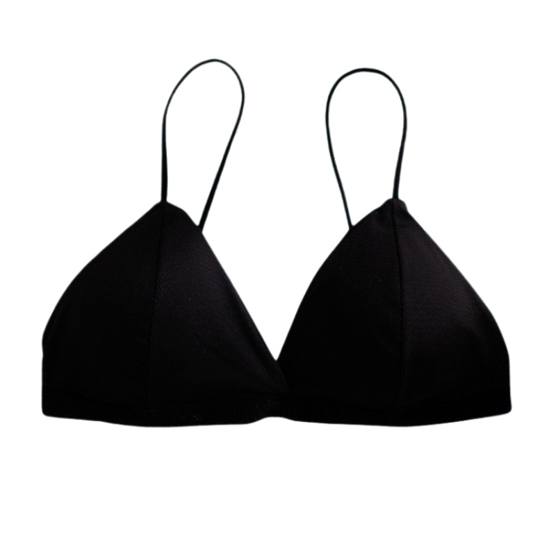 Áo lót ngực cotton thun gân co dãn tốt không gọng cài sau cho nữ KBRA 812-K