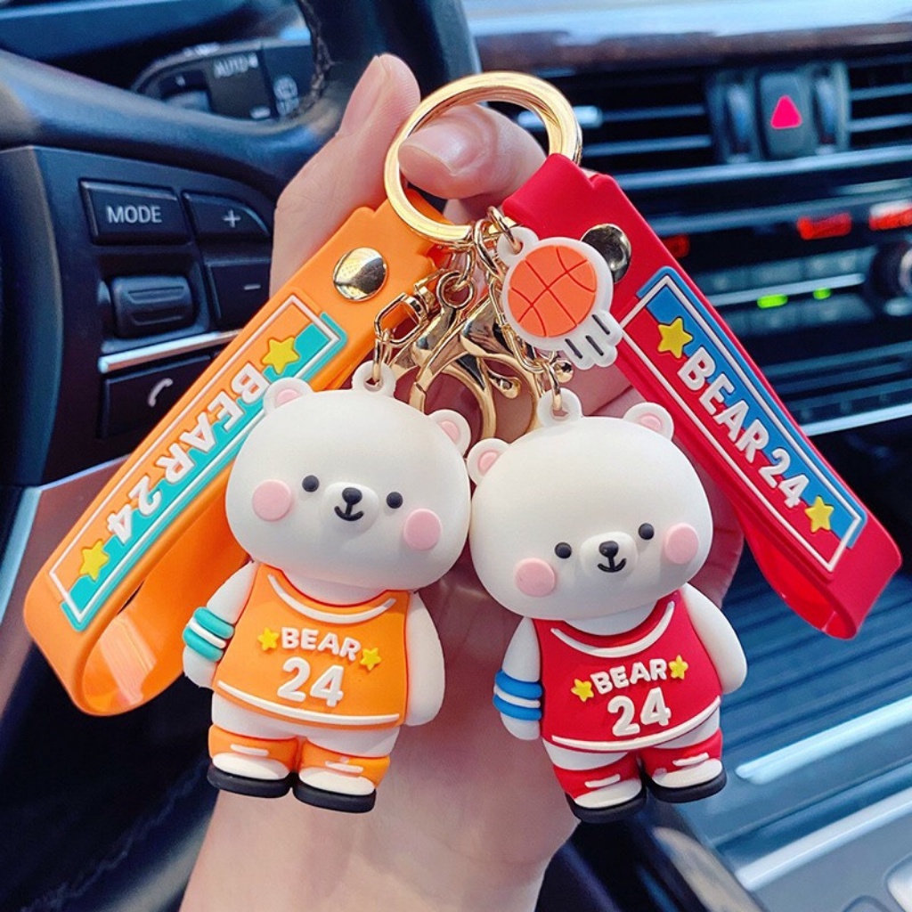 Móc Khóa Hình Gấu Bear Hàn Quốc Cá Tính Cute - Móc Treo Chìa Khóa Ôto Xe Máy