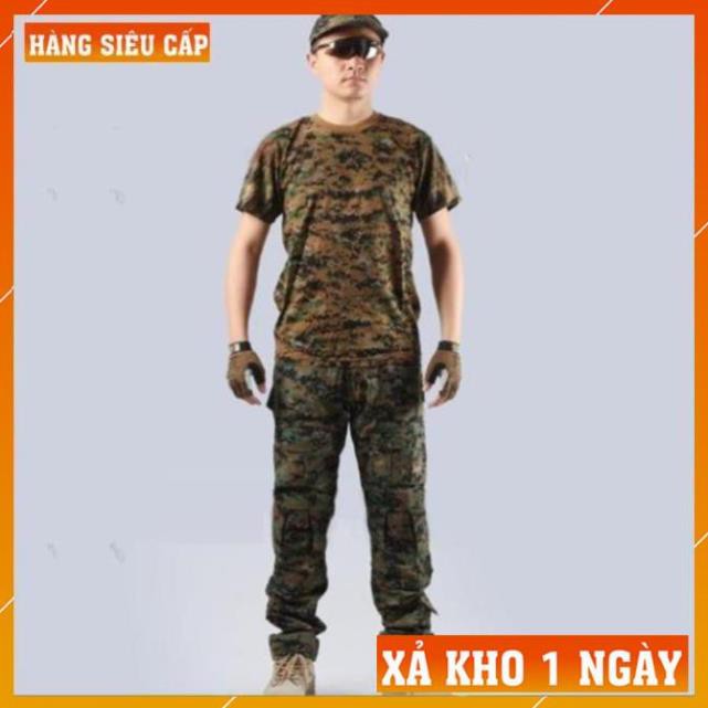 [FreeShip – Xả Kho 1 Ngày] Áo Thun Nam Rằn Ri Lính Mỹ - Áo Phông Nam cotton Quân Đội