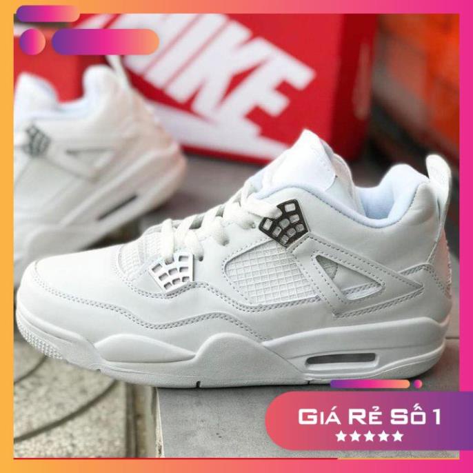 Giày Sneaker Nam Nữ Nike Air Jordan 4 Retro Pure Money 👟 FREE SHIP, BAO ĐỔI SIZE 👟 Giày Thể Thao Cao Cấp
