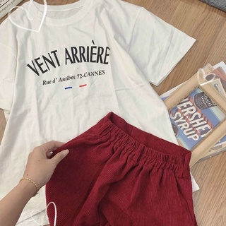 [Ảnh thật] Set áo pull phối short nhung lưng thun