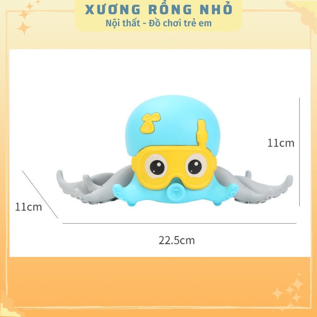 Đồ Chơi Trẻ Em Bạch Tuộc Cảm Xúc Vặn Cót Cho Bé Độc Đáo Vui Nhộn _ Có Dây Đeo Cho Bé Dắt Đi Dạo_ Bơi Dưới Nước