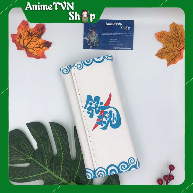 Bóp ví tiền nữ mẫu dáng dài cầm tay in hình anime Gintama (Linh Hồn Bạc)