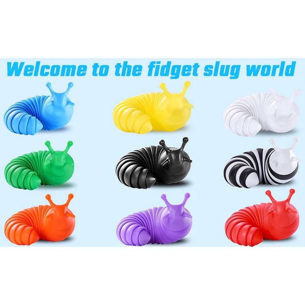 Đồ chơi ốc sên sâu đèn 3D giảm stres , có khớp kéo giãn