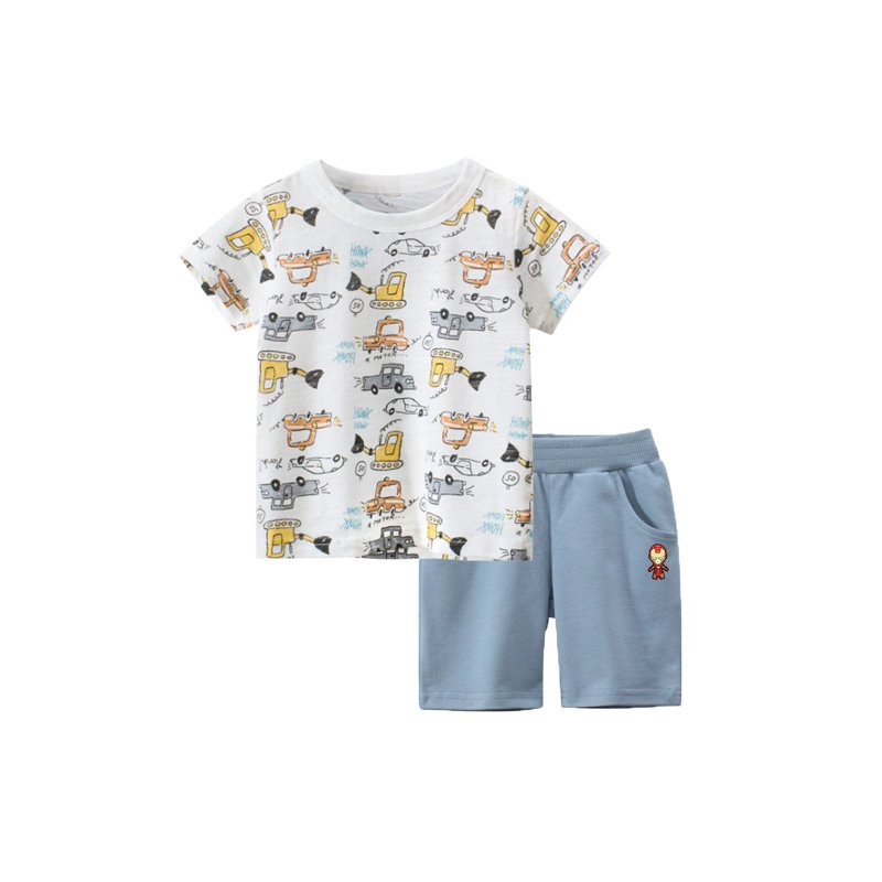 Quần áo bé trai, Bộ quần áo trẻ em đáng yêu chất cotton - Hãng 27Kids