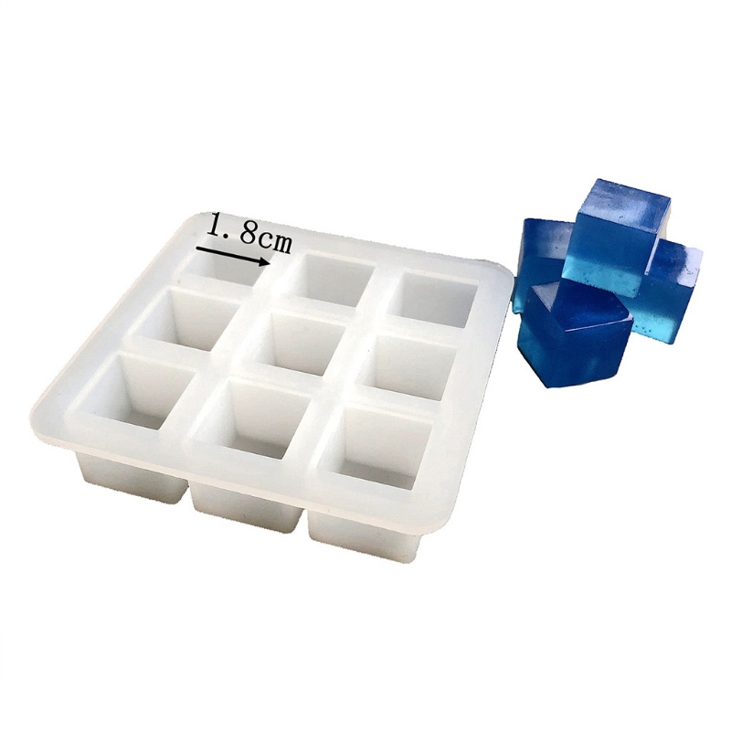 Khuôn Silicone Làm Trang Sức Hình Khối Lập Phương DIY