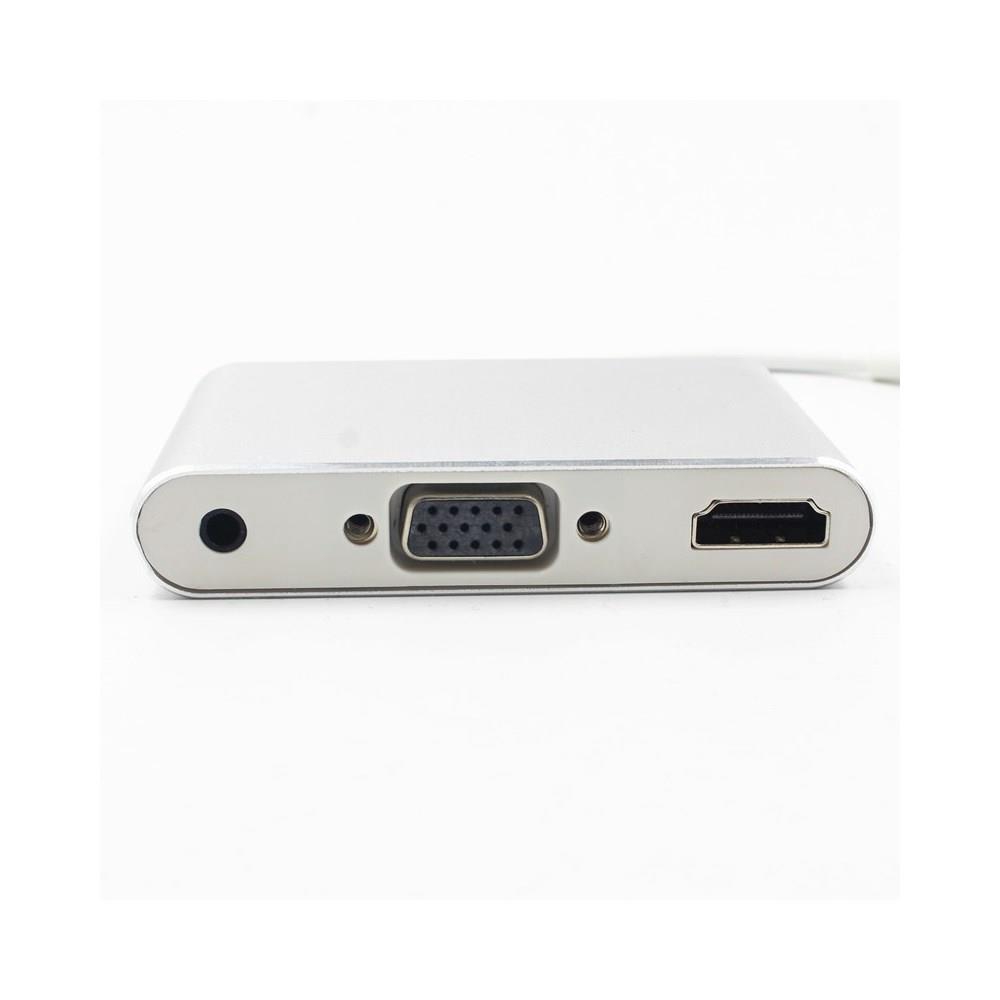 Đầu Chuyển Đổi AMORUS Lightning 8pin Sang Hdmi + Vga + Audio + Micro Usb