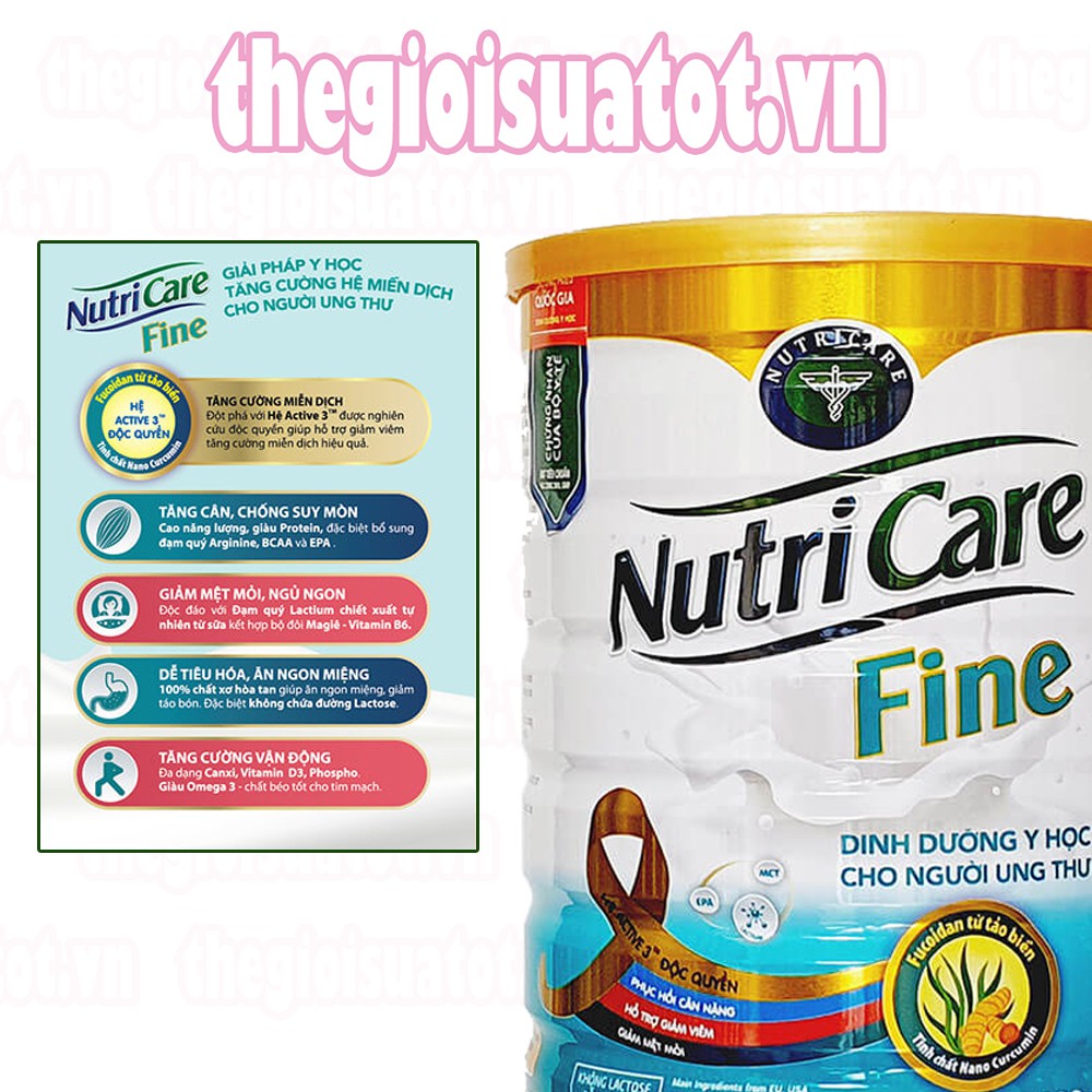 Sữa bột Nutricare Fine Cho Người Bị Ung Thư KL:900g
