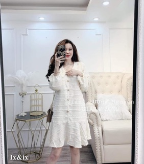 Váy đuôi cá khuy đồng