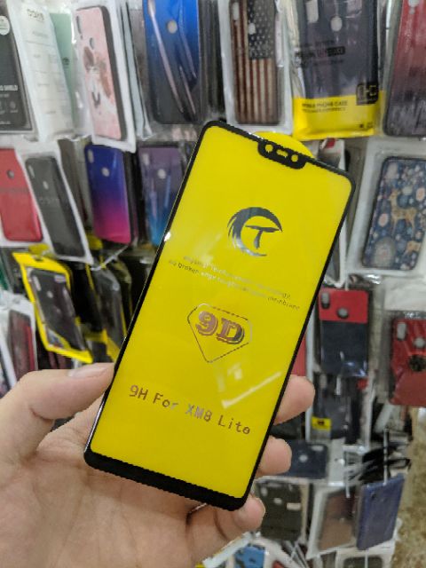 Cường lực 6D cho Xiaomi Mi 8 Lite full màn full keo ôm màn 2.5D viền mỏng trơn mượt cao cấp xe