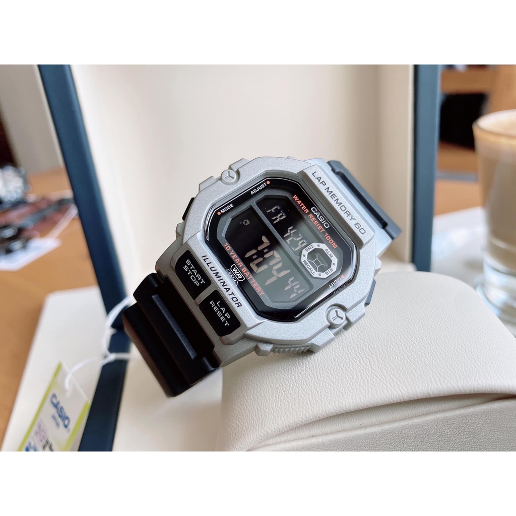 Đồng hồ Casio nam điện tử WS-1400H-1BVDF dây cao su chính hãng