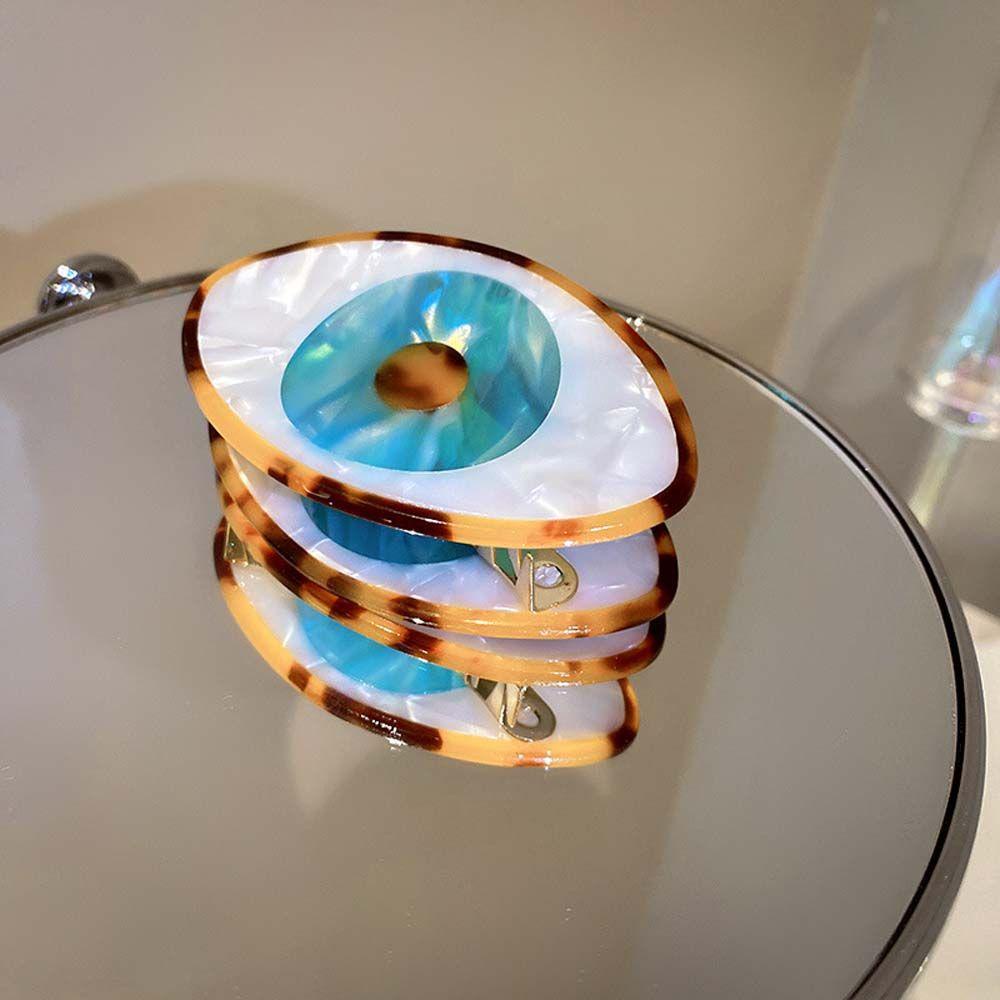 FORBETTER Kẹp Tóc Cá Mập Bằng Acrylic Màu Sắc Tương Phản Vui Nhộn Phong Cách Hàn Quốc Cho Nữ