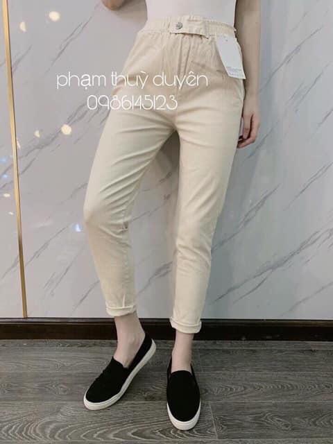 Quần baggy kaky mềm cúc lệch dáng chuẩn ảnh