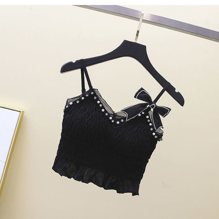 Jiashucheng Bộ Áo Sơ Mi Ba Dây Ôm Eo Nhỏ Phong Cách Mới Mùa Hè Cho Nữ