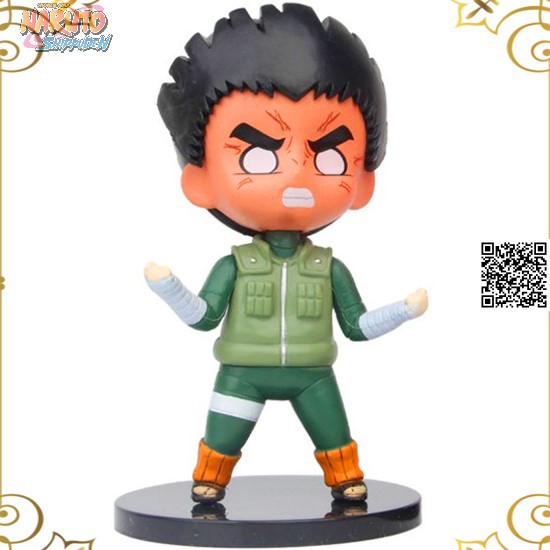 Lí Liên Hoa Mô hình Naruto loại Chibi Rock Lee đầu mũ rơm Hachimon Cấm thuật Bát Môn Độn Giáp 1281 A16