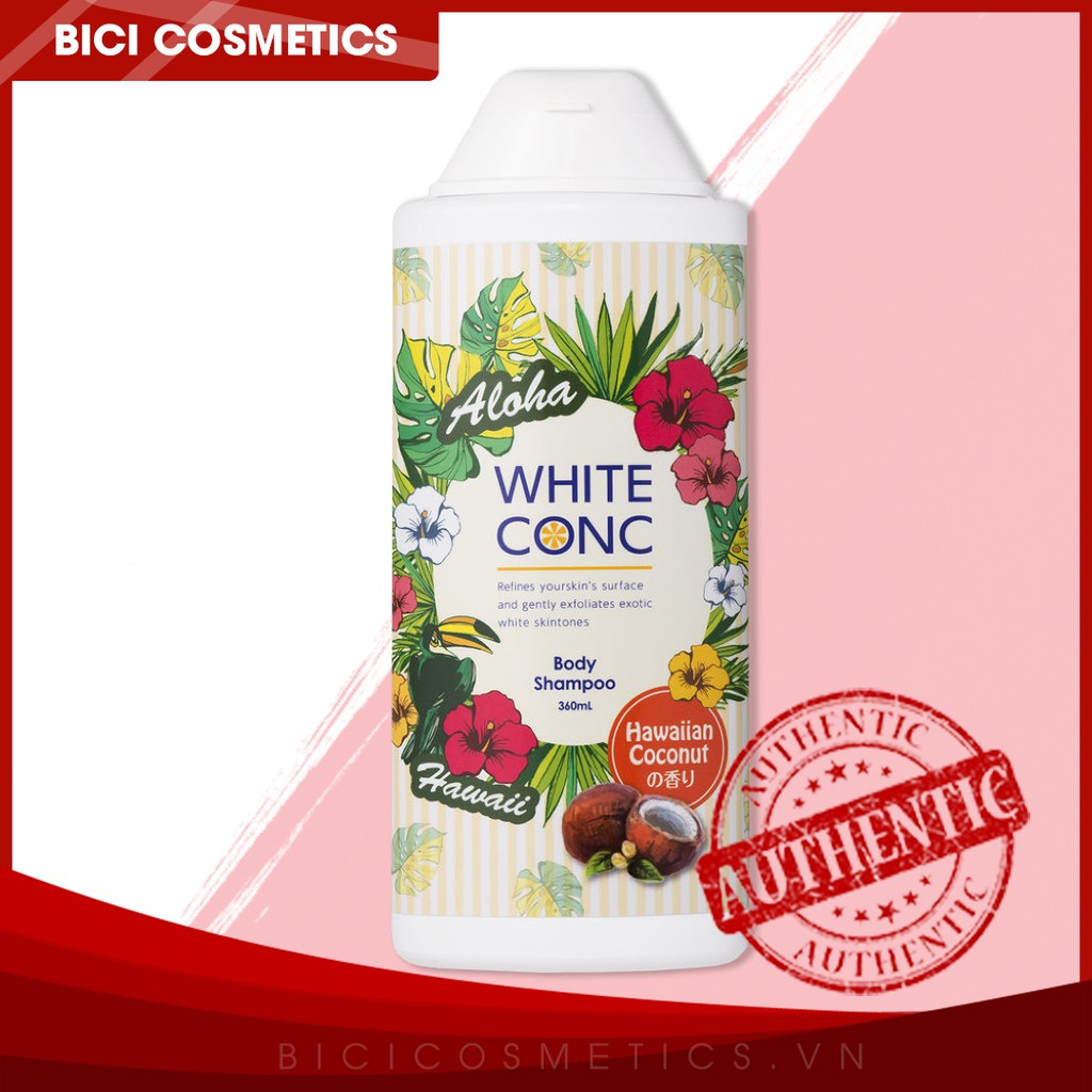 Sữa Tắm Trắng Nhật Bản White Conc Hawaiian Coconut Body Shampoo Vitamin C -  360ml