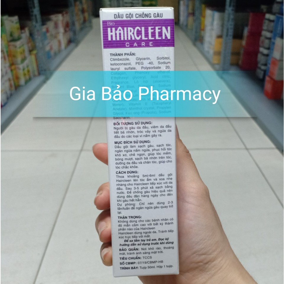 Dầu gội HAIRCLEEN 50ml chống gầu và giảm ngứa da đầu