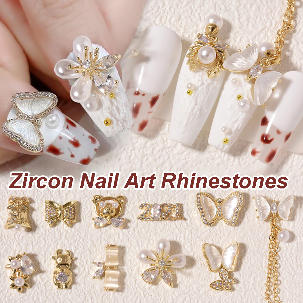 CHARMS Phụ Kiện Trang Trí Móng Tay Hình Nơ 3D