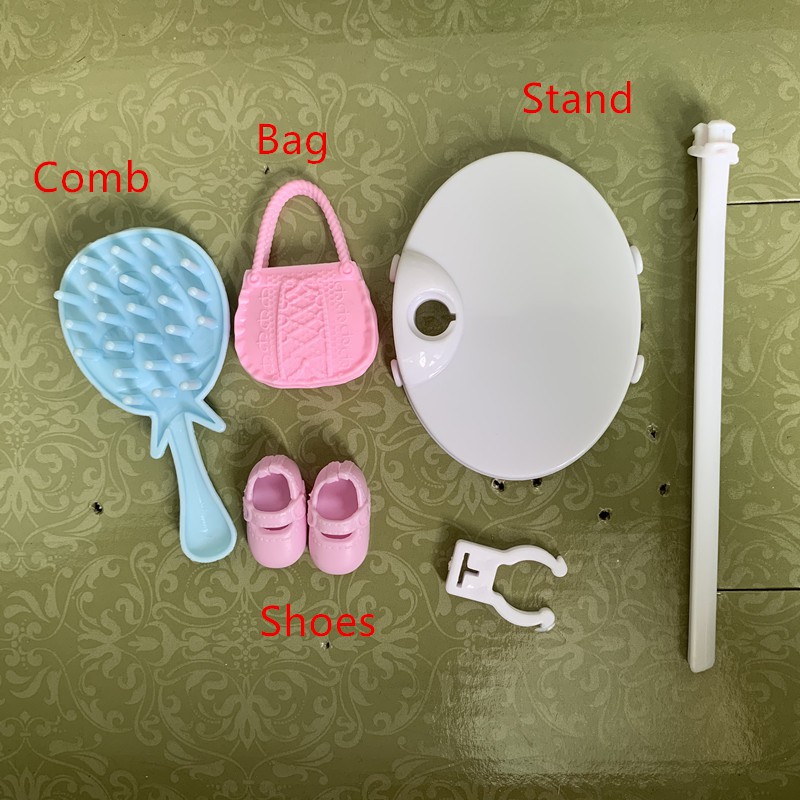 Set 4 Đôi Giày Nhựa Mini Cho Búp Bê BJD 16 Cm Tỉ Lệ 1 / 12