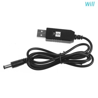 Cáp chuyển đổi nâng áp usb dc 5v sang dc 12v 2.1x5.5mm