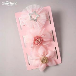 [NHẬP FSS20MAY hoàn 20% xu đơn 0 VND] Set 3 turban ( băng đô ) công chúa cho bé