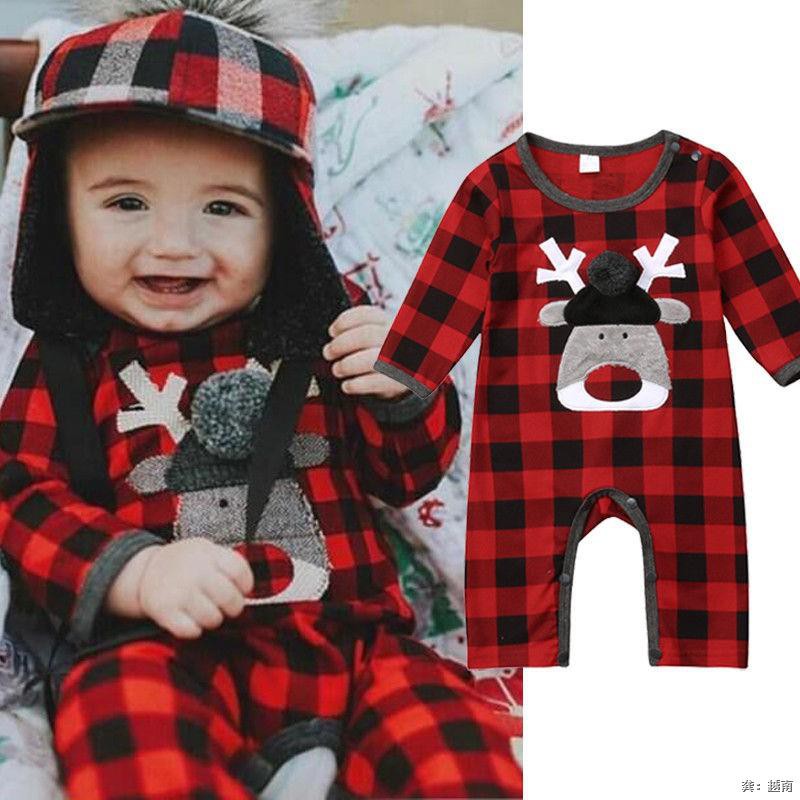 HGL♪Newborn Baby Boy Girl Xmas Deer Romper Jumpsuit Playsuit Clothes Outfits 0-18M