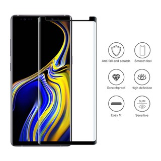 Set kính cường lực 3D kèm tấm film chuyên dụng cho Samsung Note 8 9 S8 S9 Plus và dụng cụ vệ sinh