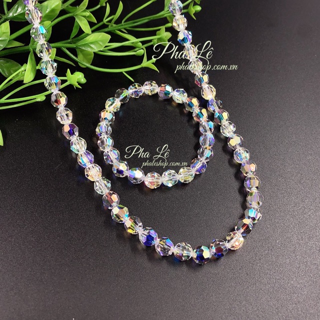 Vòng Cổ Pha Lê Tròn Trắng S08mm Được Thiết Kế Từ Pha Lê Swarovski