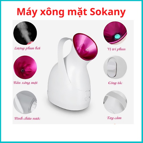 Máy xông mặt,máy xông hơi mặt Sokany cầm tay mini cao cấp xông hơi nóng tỏa đều công suất 280W CHÍNH HÃNG -BẢO HÀNH 12T