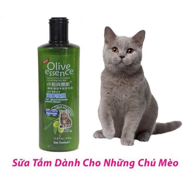SỮA TẮM CHO THÚ CƯNG CHÓ MÈO Olive Essence Chai 450ml